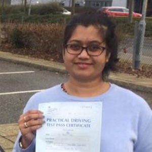 payal dibyendu sethpass driving school student